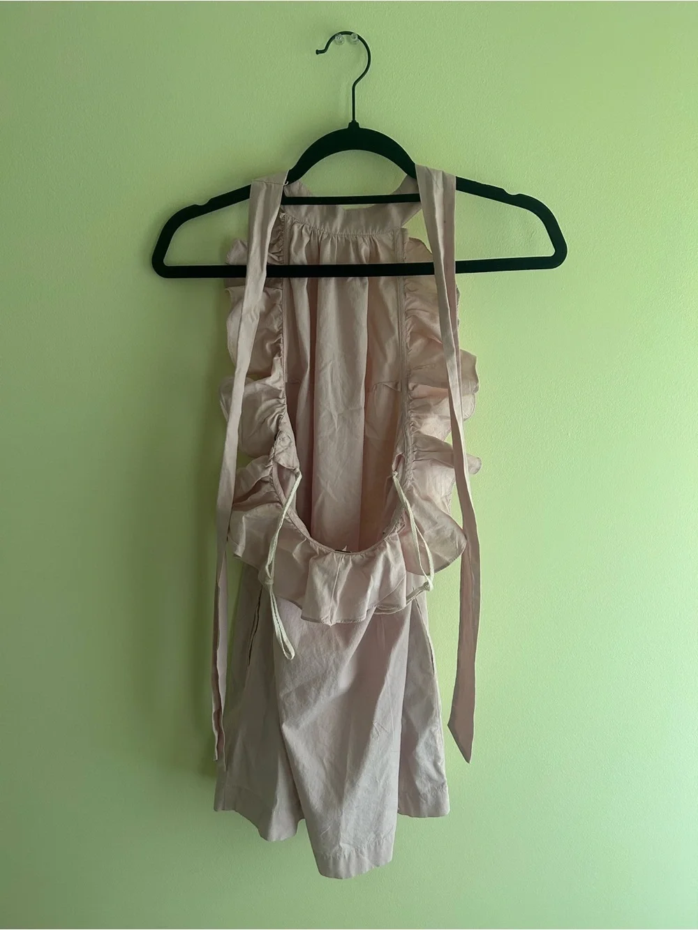 Free People | Dresses | Free People Light Pink Ruffle Halter Dress ...